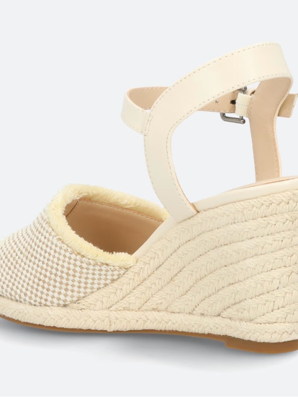 NEW Market & Spruce Mila Beige Textile Wedge Shoes Size 5 1/2 New Retail $88 - Picture 3 of 12